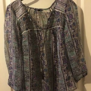American Eagle peasant blouse sz small